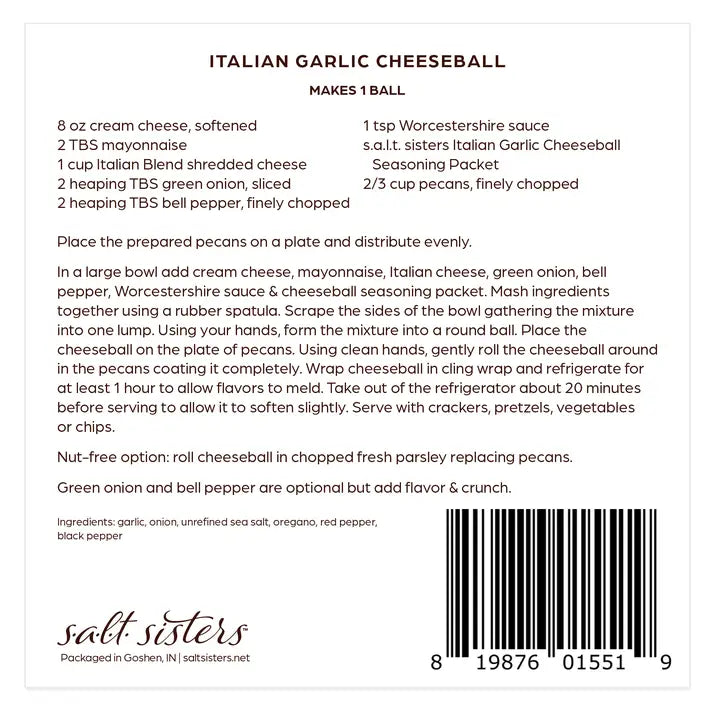 Italian Garlic Cheeseball Spice Mix .8oz