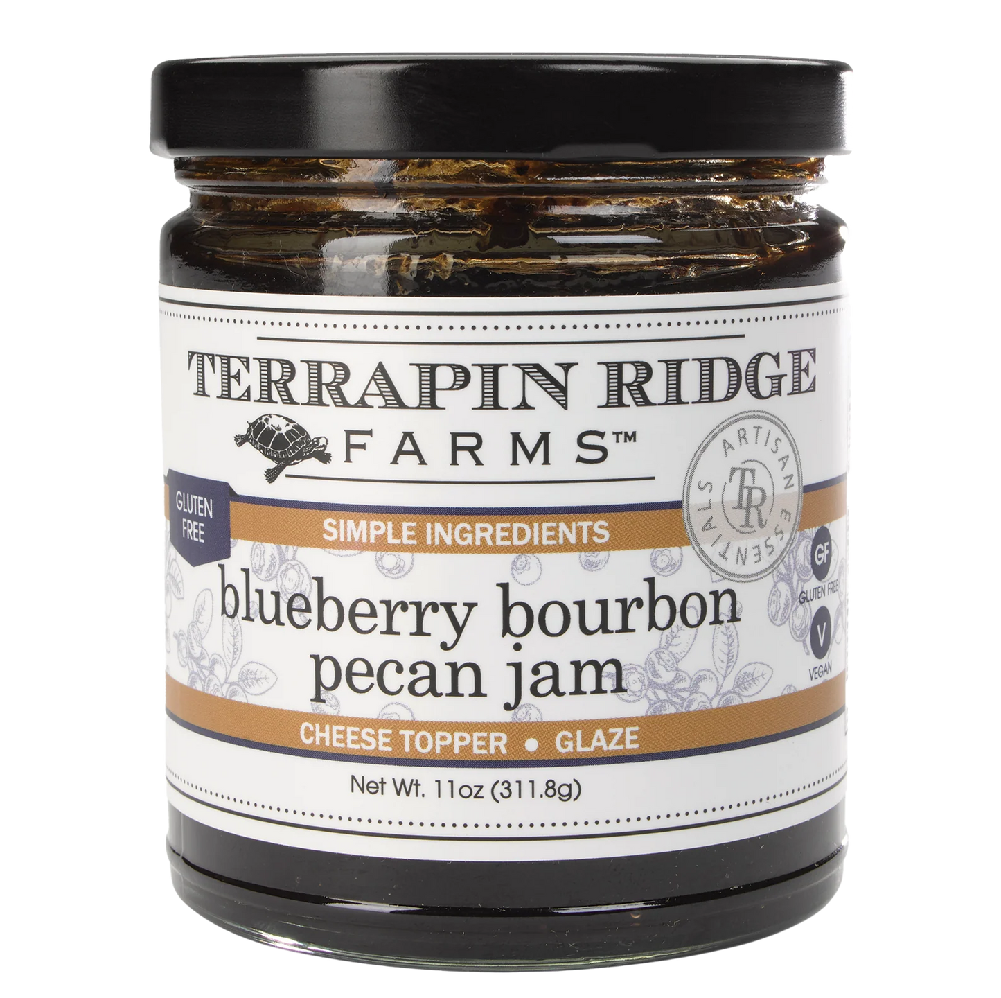 Blueberry Bourbon Pecan Jam  11oz