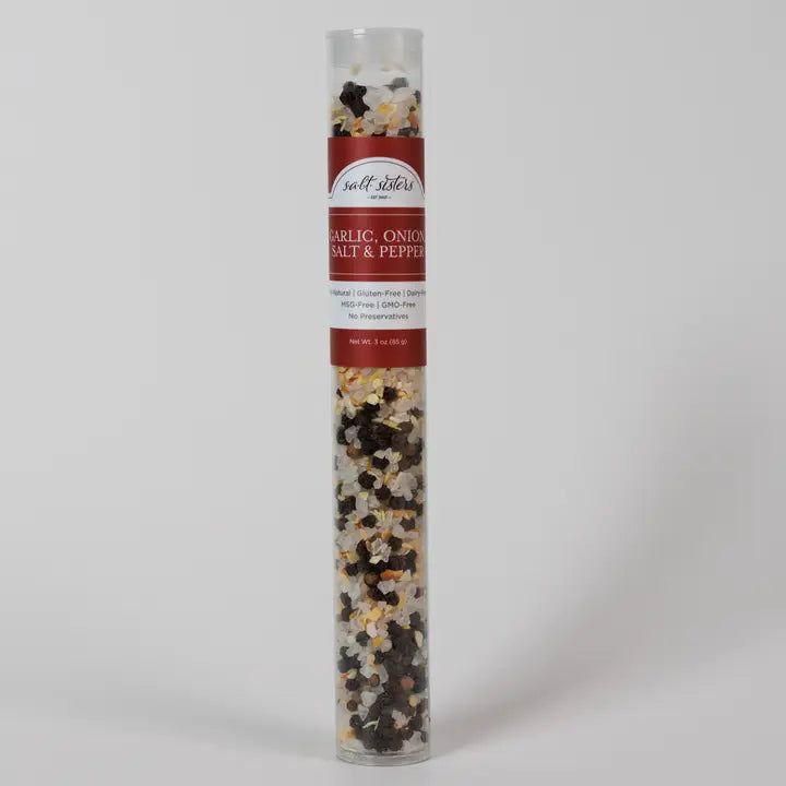 NEW! Garlic, Onion, Salt & Pepper Blend - Grinder Refill Tube -3oz