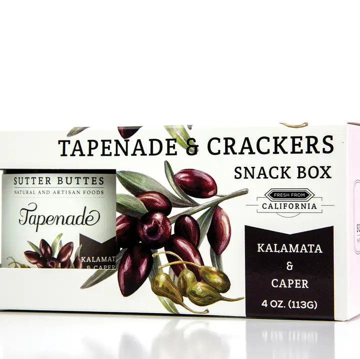 NEW!  Grab & Go - Kalamata & Caper Spread and Cracker Set