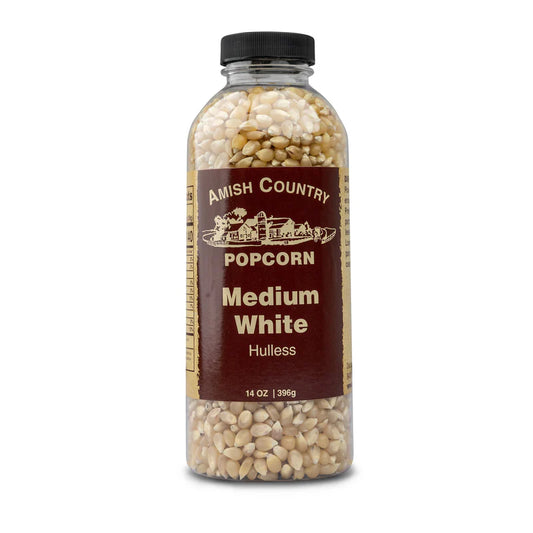 Medium White Hulless Popcorn  14oz