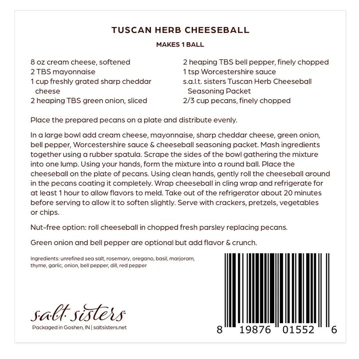 Tuscan Herb Cheeseball Spice Mix .8oz
